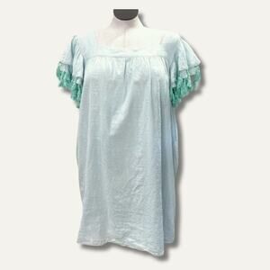 STS Sail to Sable Plus Size XXL Shift Dress Tassel Ruffle Sleeve Lined Beachy